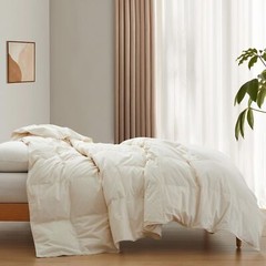 Lightweight Summer Organic Cotton Blanket Comforter Down Feather for Hot Sleeper