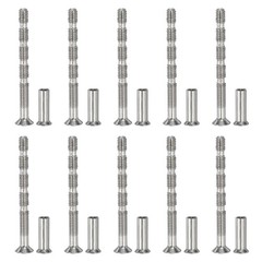 10 Set M4x45 Cabinet Screw Flat Countersunk Break Away Screw with Sleeve