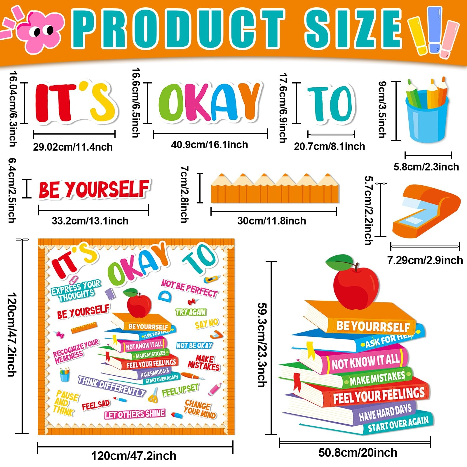 49PCS Motivational Bulletin Board Decorations Affirmation Station Classroom B... gallery