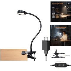 Adjustable Clip On LED Reading Light for Bed Headboard Desk & Computer Dimmable