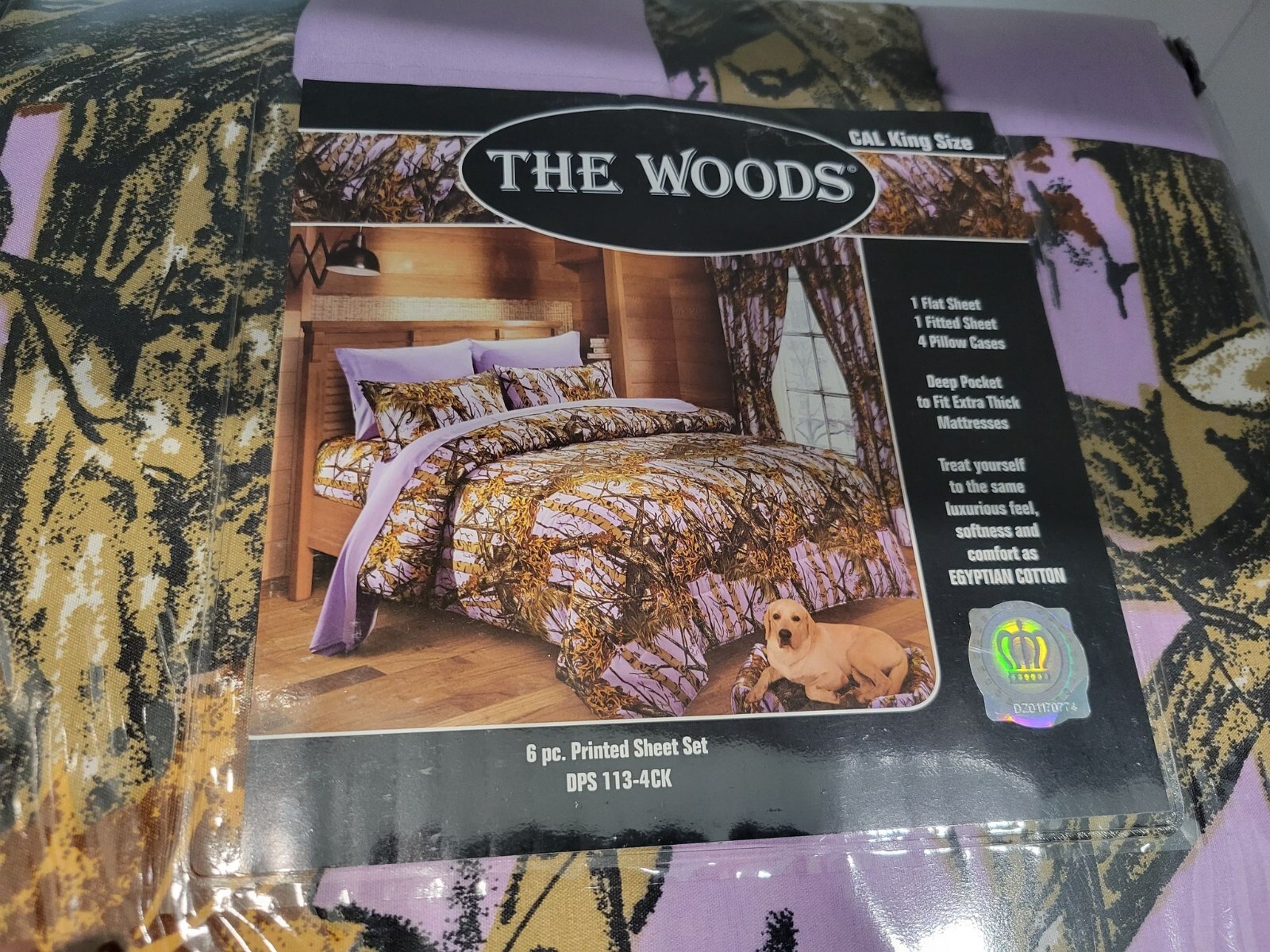 CAL KING 7 PC WHITE WOODS CAMO COMFORTER AND LAVENDER SHEET SET CAMOUFLAGE gallery
