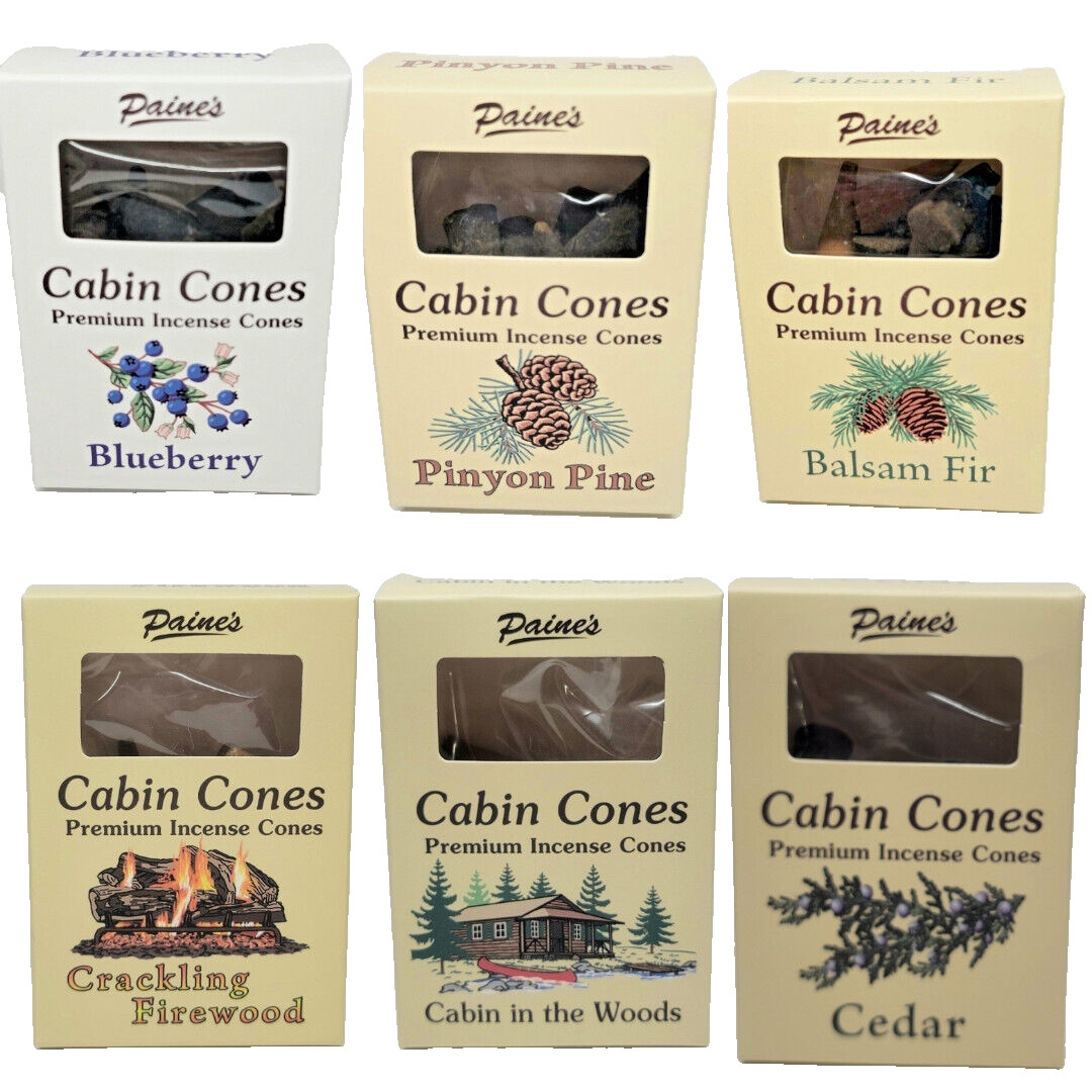 *CHOOSE STYLE* Log Cabin Incense Burner with 10 pc Balsam Fir Cedar Paine's USA gallery