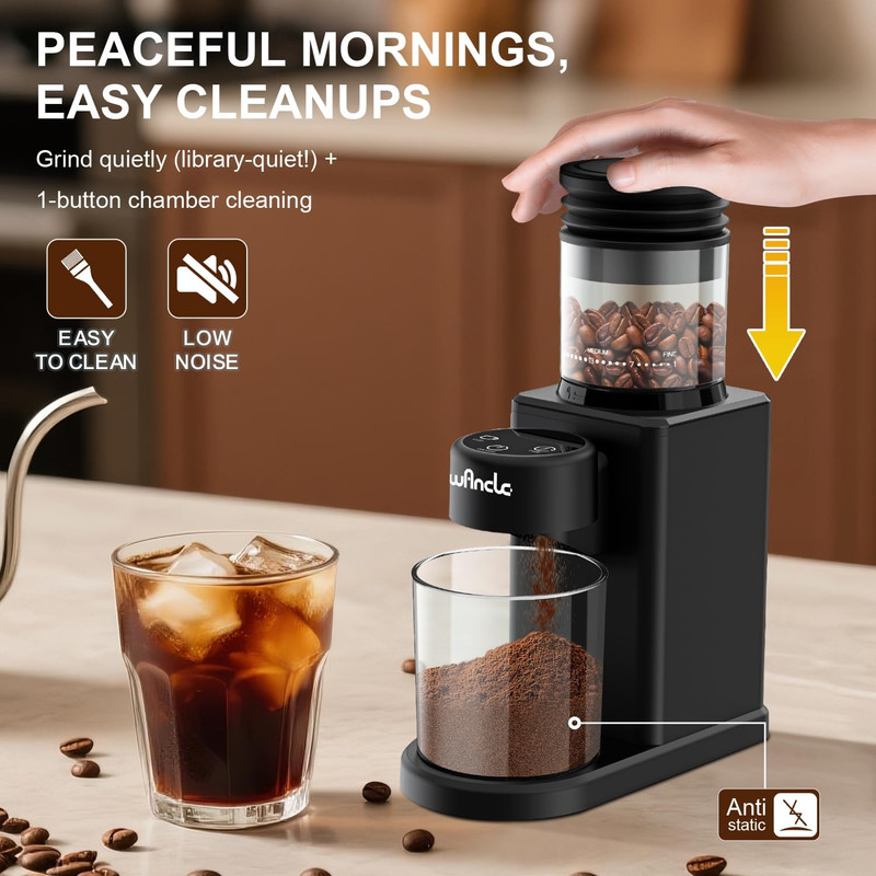 Conical Burr Coffee Grinder Touch Edition Electric Coffee Bean Grinder - 25 Grin gallery