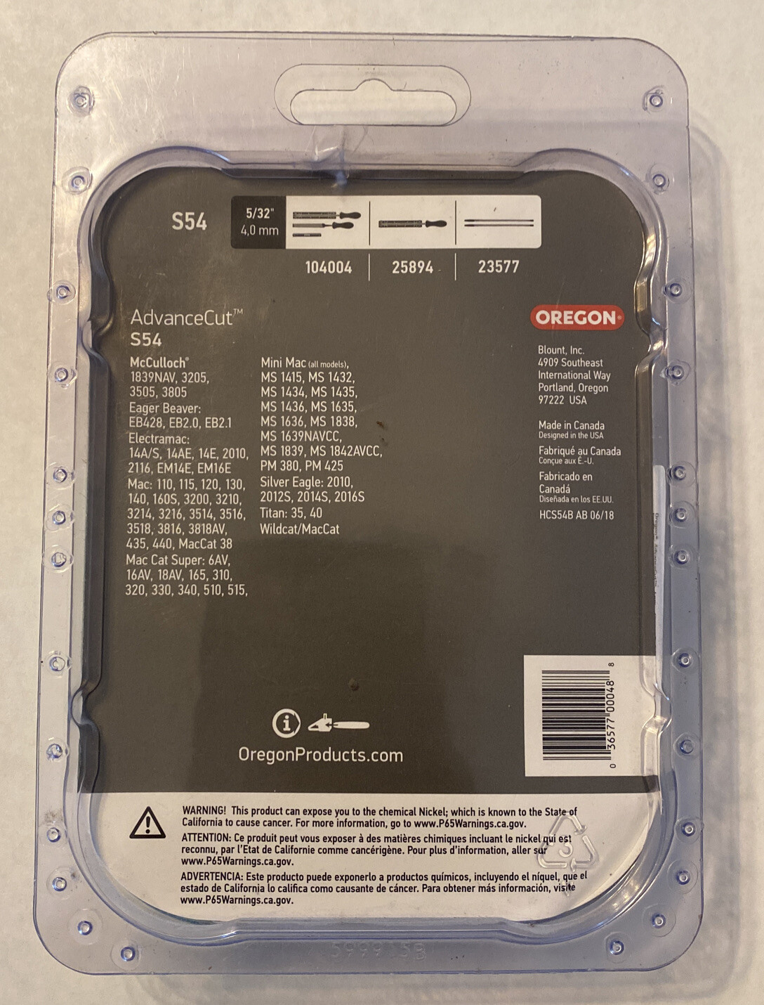 Oregon S54 AdvanceCut 16" 40CM Chainsaw Chain New In Package gallery