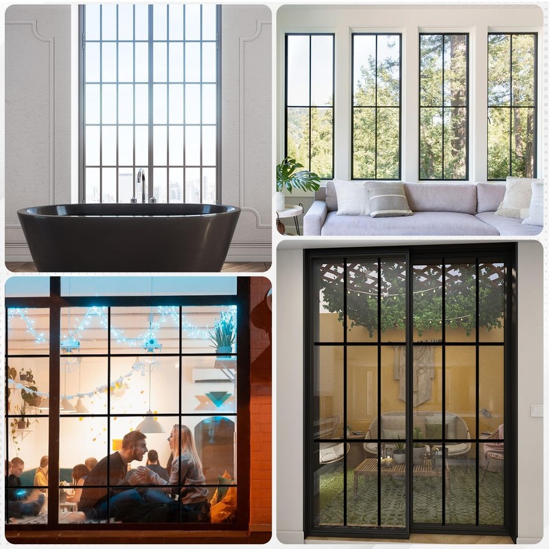 59 Ft Window Grille Inserts Grid Kit, Self-Adhesive Peel and Stick Trim Moldi... gallery