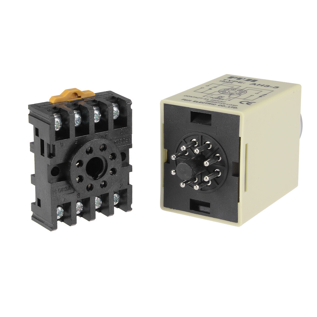 Time Relay 24VAC 10S 8 Terminals Range Adjustable Delay Timer AH3-3 base gallery