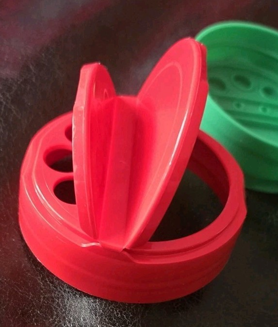 6 Parmesan Cheese Container Lids For Jars Or Craft Supplies Organize LIDS ONLY gallery