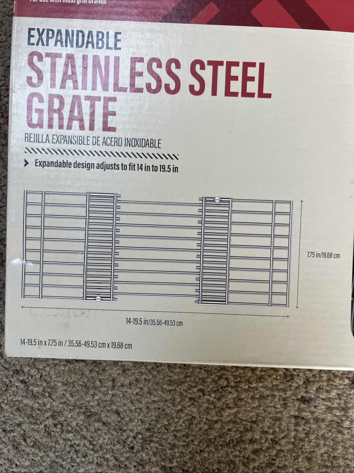 Universal Fit Expandable Stainless Steel Grate #5506231, For Grills BBQ Cooking gallery