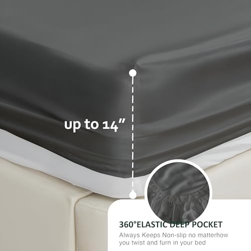 Silk Satin Bed Sheets Set - Full Size Luxury 4 Piece Sliky Soft Deep Pocket gallery