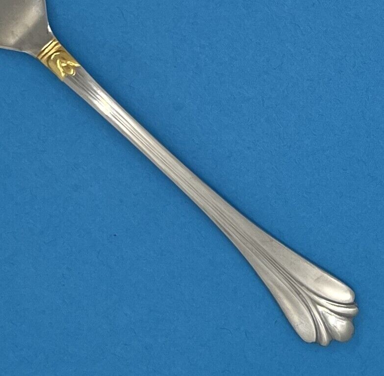 MIKASA LYONS GOLD ACCENT GLOSSY 18/8 STAINLESS FLATWARE SINGLES & GROUPS -CHOICE gallery