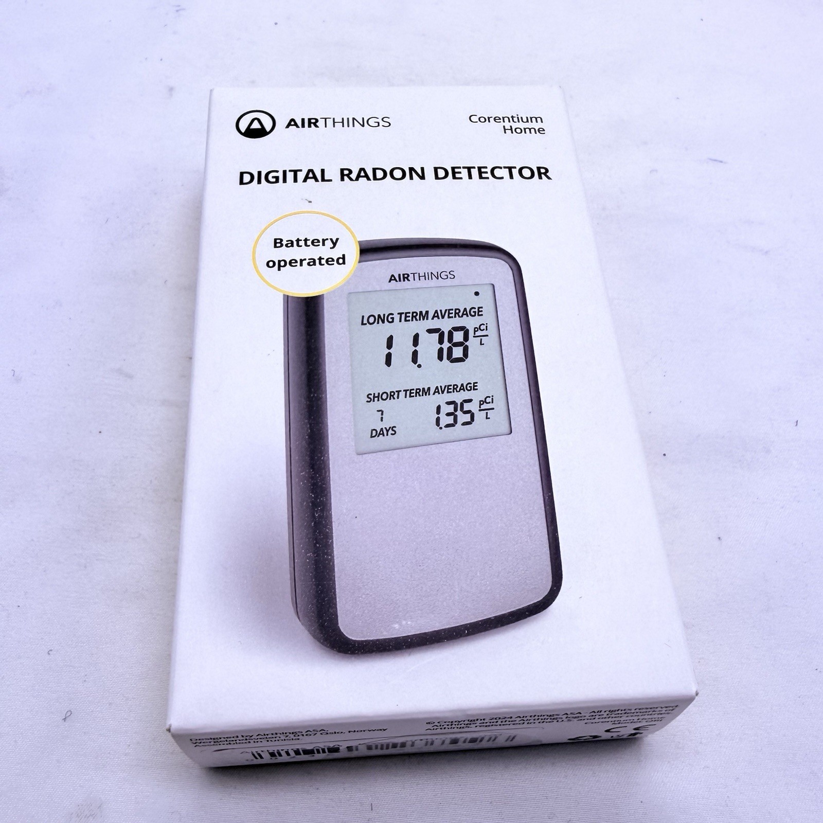 Airthings Corentium Home Radon Detector 223 Portable, Lightweight, Easy-to-Use, gallery