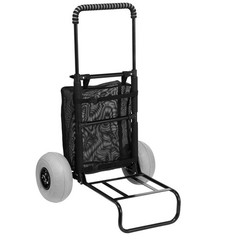 Spacious Folding Dolly, 165lb Load, 9″ Balloon Wheels, 20.1×14.6in Cargo Zone