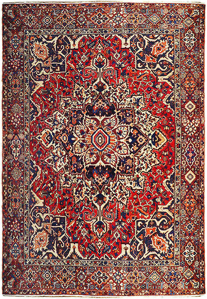 10x13' Red Semi Antique Hand Knotted Perssiaan Bakhtiari Rug 74579 gallery