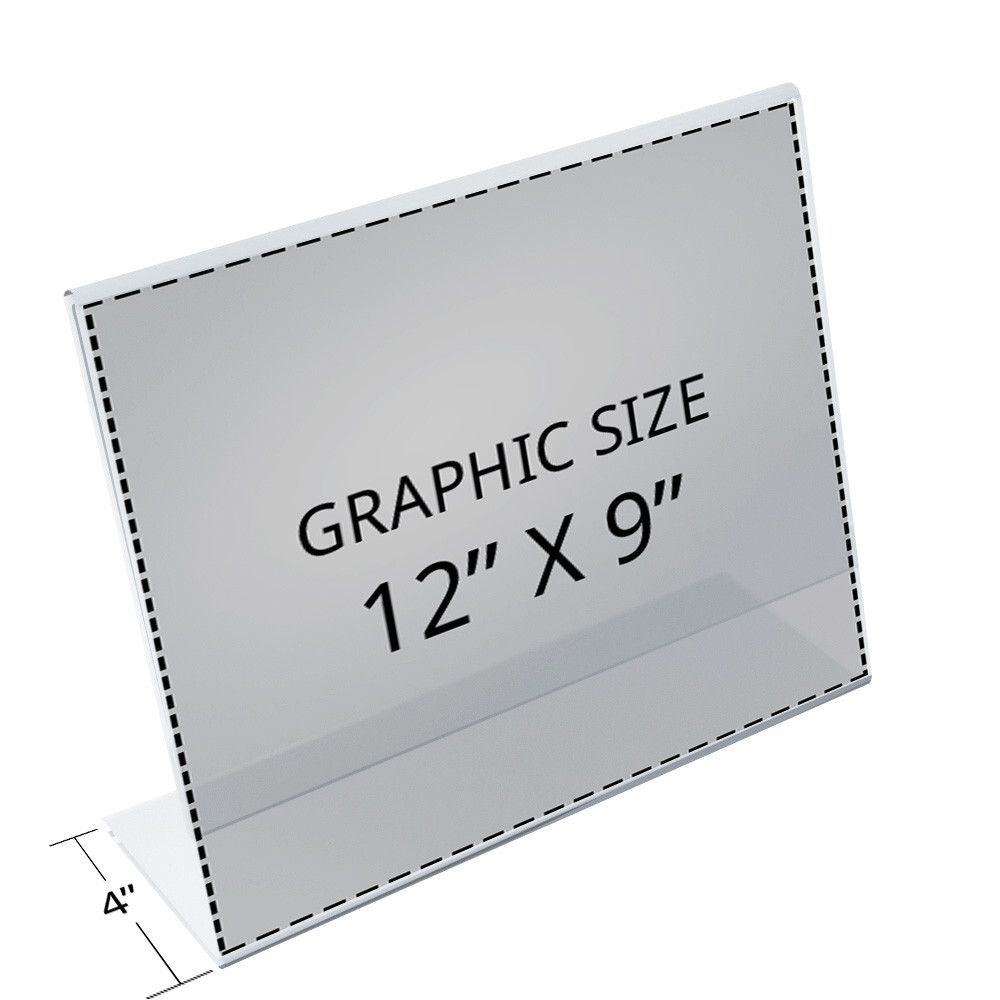 Azar Displays Angled L-Shaped Frame 12"x 9''High, 10-Pack gallery