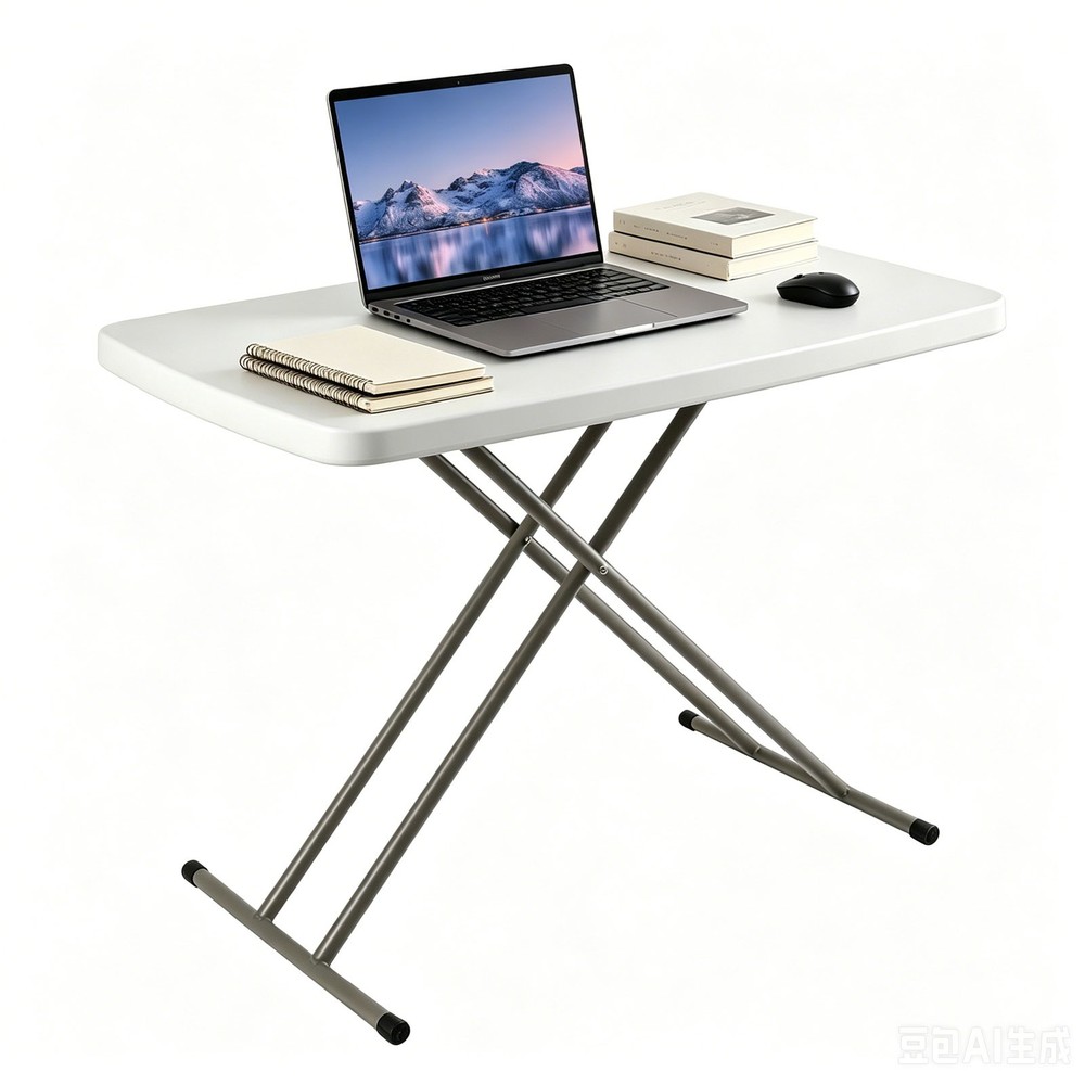 30 Inch Folding Table Utility Adjustable Table for Small Spaces Indoor Outdoor