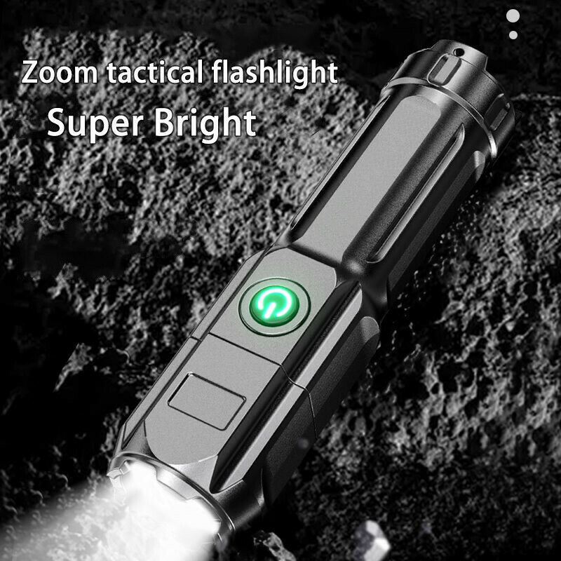 Rechargeable 990000LM LED Flashlight Tactical Police Super Bright Torch Zoomable gallery