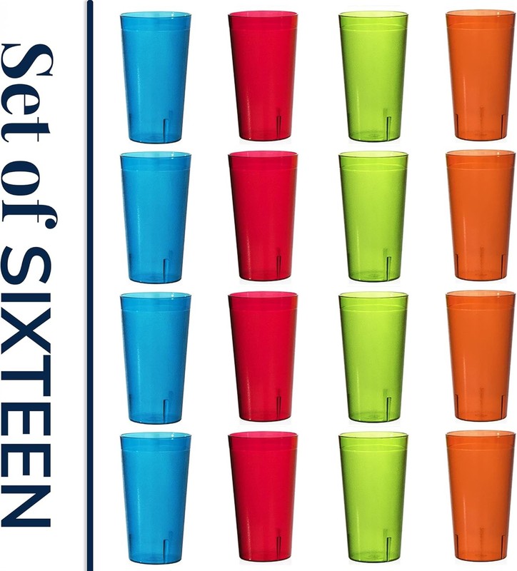 Cafe Break-Resistant Plastic 20oz Restaurant-Quality Beverage Tumblers | Set of gallery