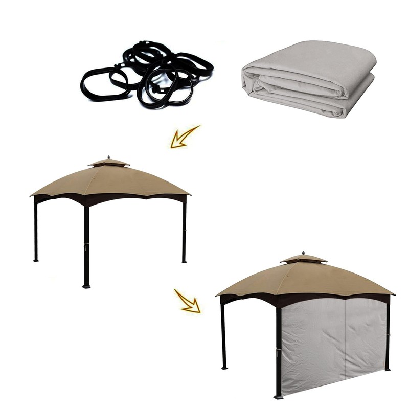 Gazebo Universal Replacement Privacy Curtain – Hugline 10' x 12' Gazebo Side ... gallery
