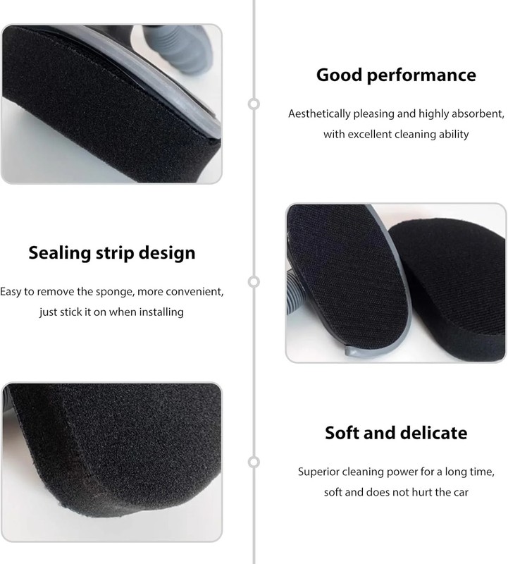 Car Tire Shine Applicator, High-Density Sponge Tyre Dressing Applicator Pad with gallery