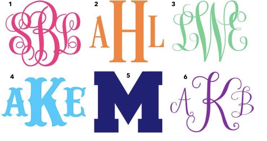 Monogram Custom Made Vinyl Decal • Custom & PERSONALIZED FOR YOU gallery