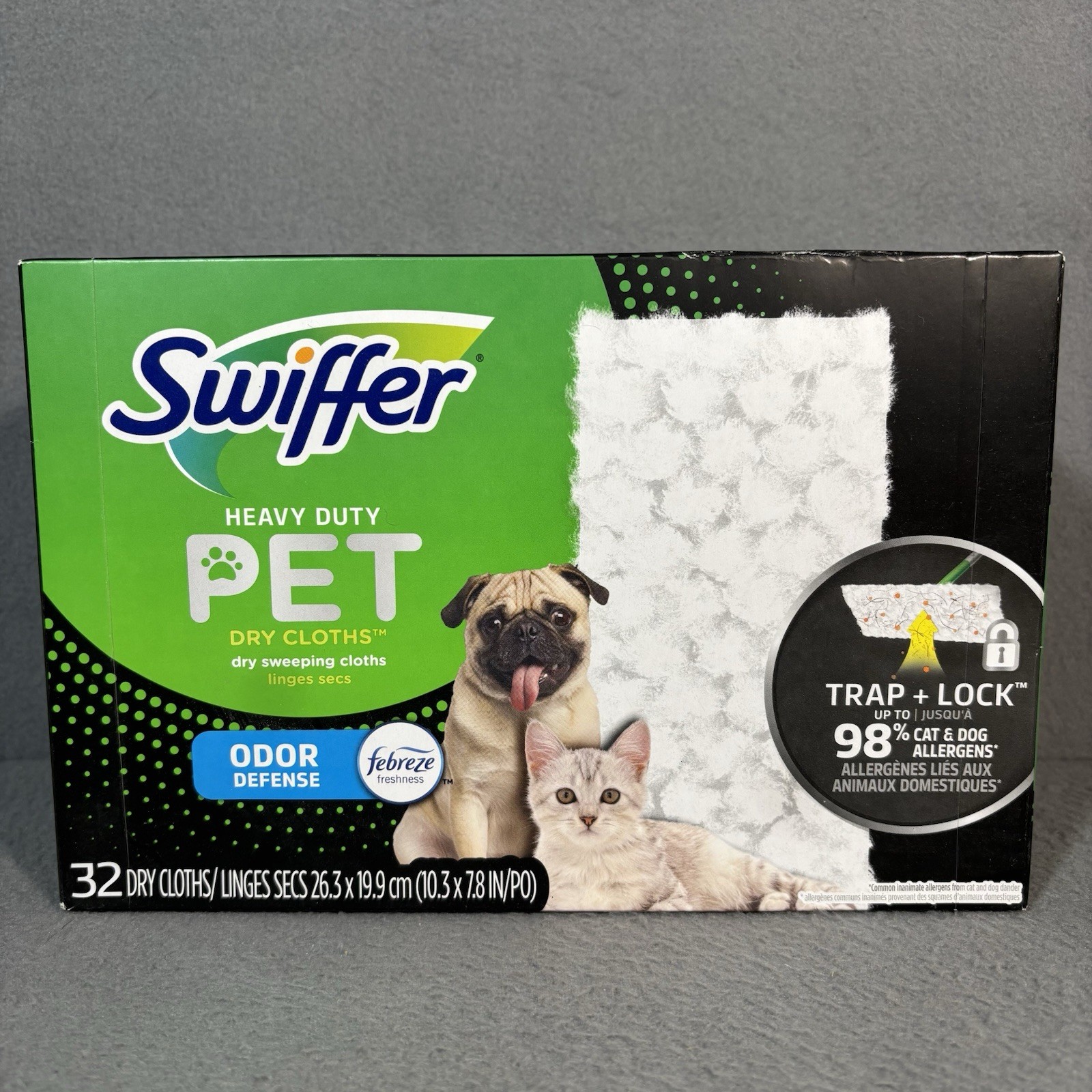 Swiffer Sweeper Pet Heavy Duty Dry Cloth Refill 32Ct Pads Febreze Aroma Cleaning gallery