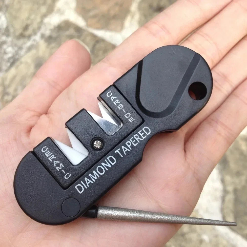 4-in-1 Portable Knife Sharpener – Tungsten Ceramic Carbide Pocket Tool for EDC gallery