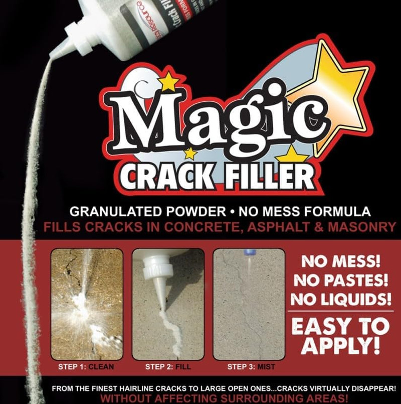 Magic Crack Filler 2.5LB Concrete Tan Easily Dry and DIY Tan, 1 gallery
