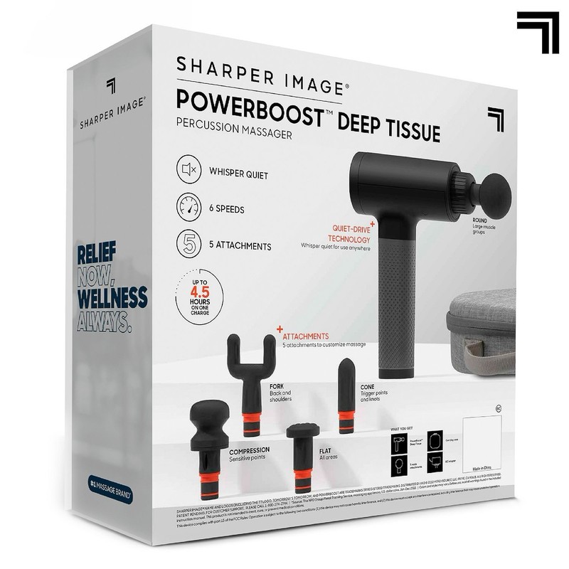 Sharper Image Powerboost® Deep Tissue Percussion Massager-New in Box gallery