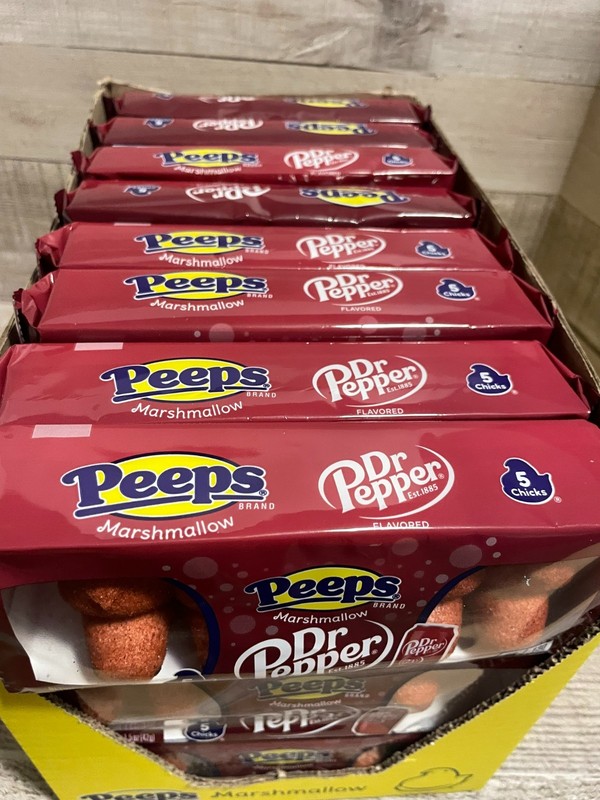 Dr. Pepper Marshmallow Peeps Candy (5 Chicks) - Case of 24- BB 07/26 gallery