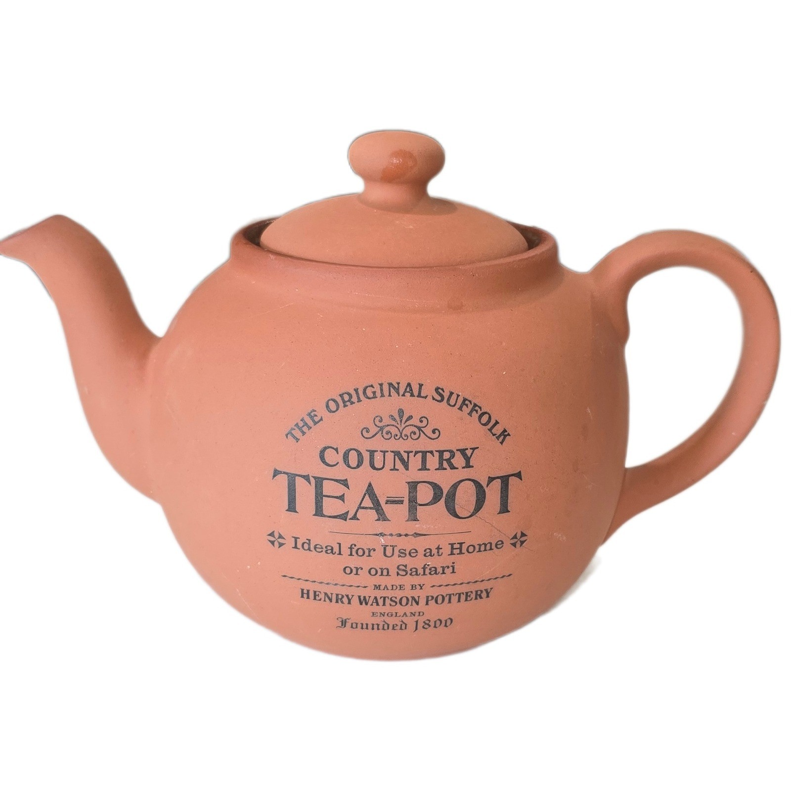 Henry Watson Pottery Original Suffolk Country Tea-Pot Terracotta England Teapot gallery