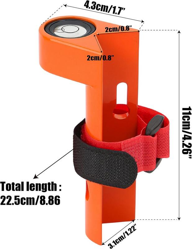 Adjustable Grade Rod Level - Bubble Level for Aluminum Alloy Handheld Fixed Righ gallery