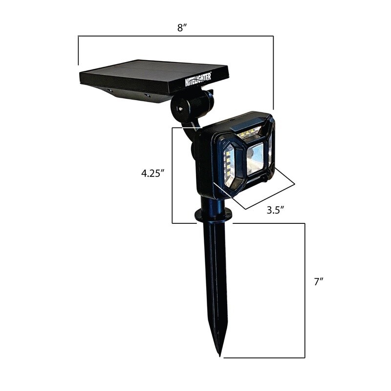 2 Pack Solar LED Landscape Spotlight Dusk to Dawn Adjustable Outdoor Lights NEW gallery