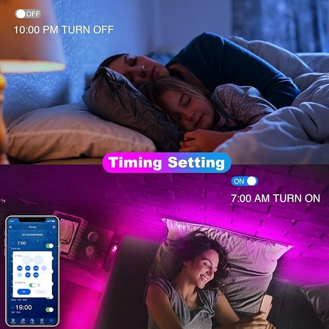 100 Ft LED Strip Lights, Smart Light with App Rem Control, RGB Music Sync Color gallery