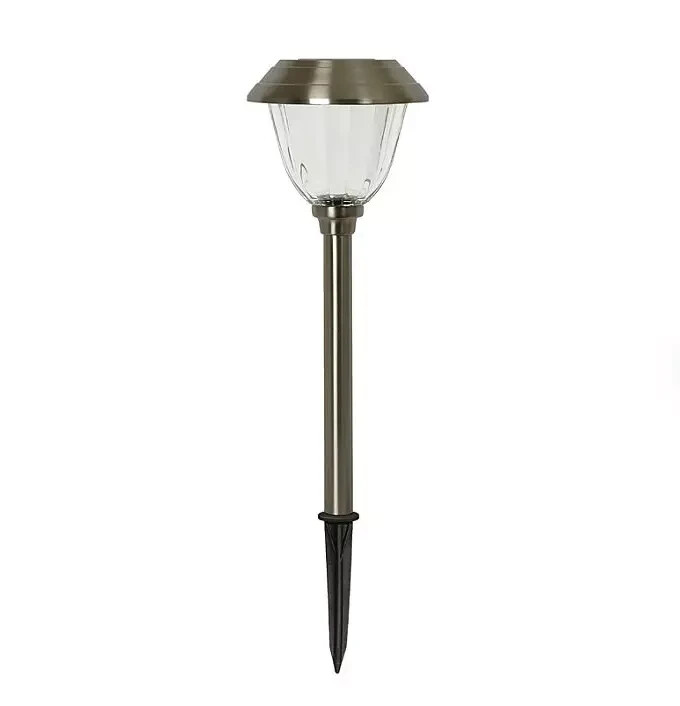 Member's Mark 5-Piece LED Solar Path Lights, Stainless Steel gallery