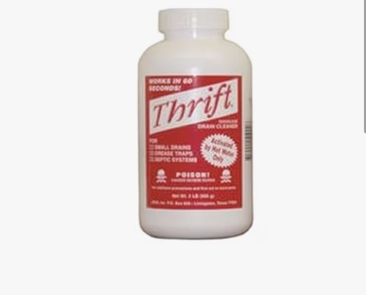 Thrift Odorless Powder Drain Cleaner 1 lb for Small Drains Grease Traps Septic gallery