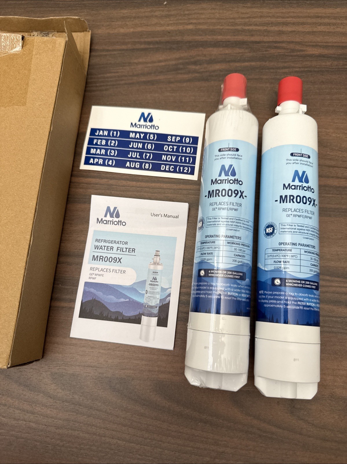 MARRIOTTO Replacement for GE Fridge RPWFE,RPWF(Built-in CHIP)Water Filter Set of gallery