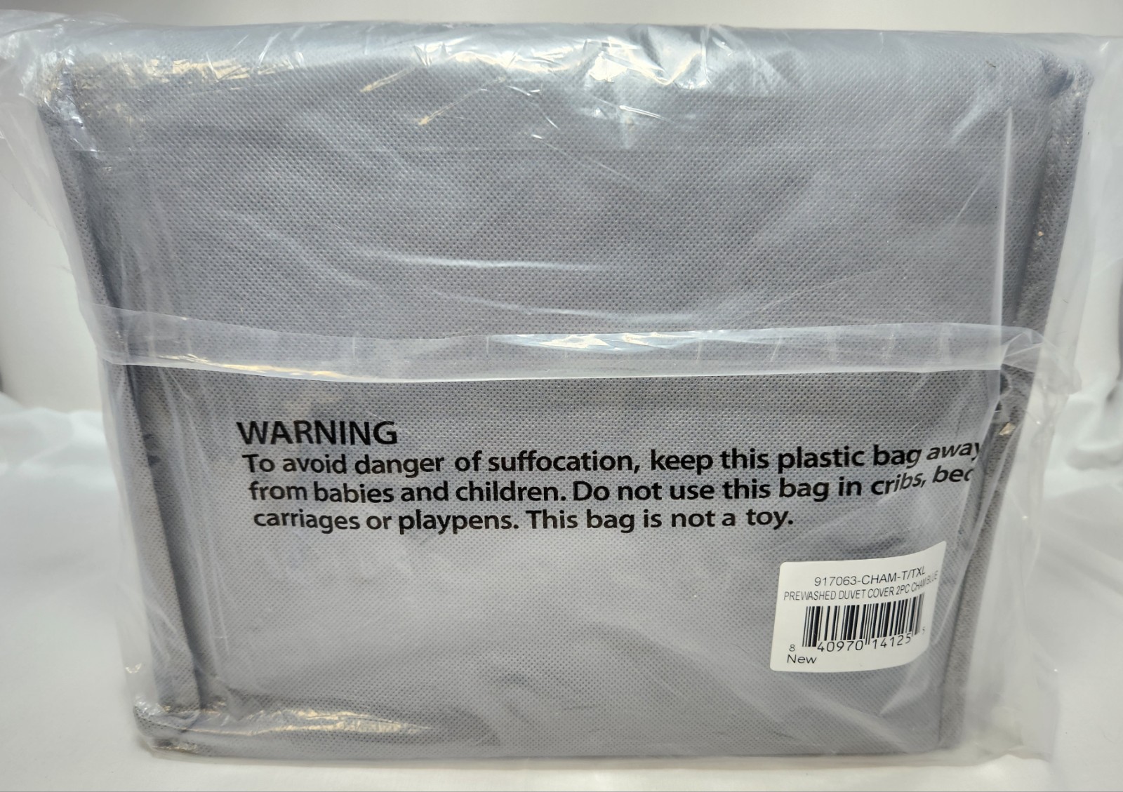 Swift Home 2-Piece Cotton Chambray Blue Duvet Cover Set (T/TXL) – New gallery