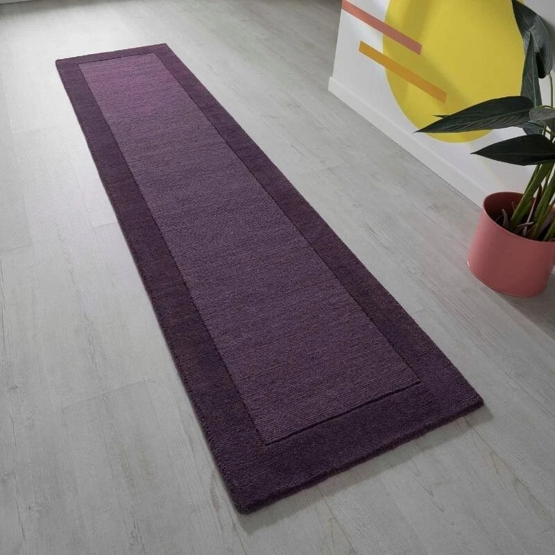 6x9 Modern Solid Purple Area Rug | Deep Area Rug | Handmade Living Room Carpet gallery