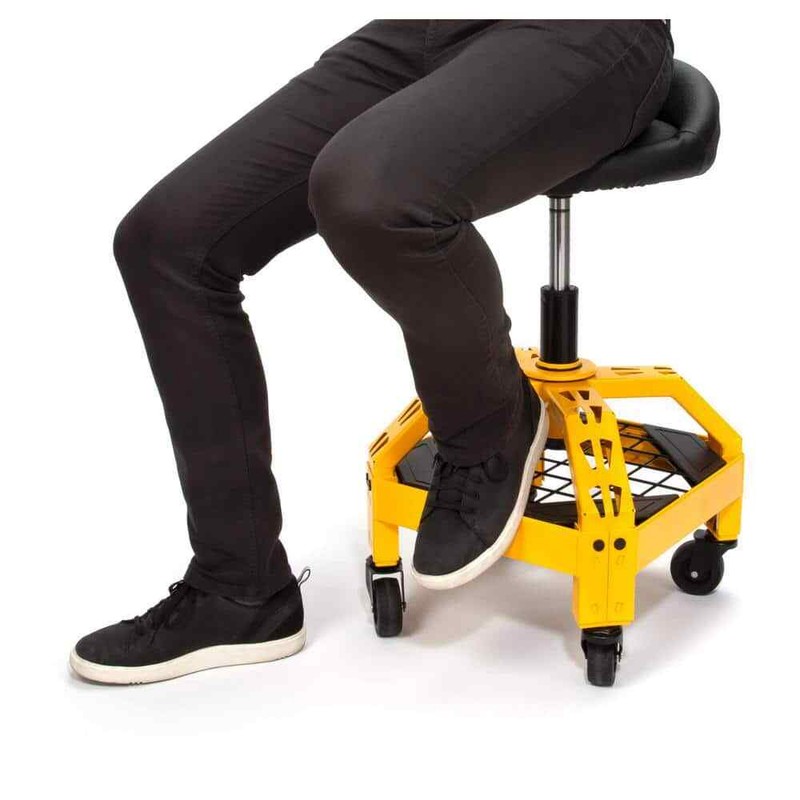 Dewalt Adjustable Shop Garage Stool Rolling Casters Steel Frame DXSTAH025 New gallery