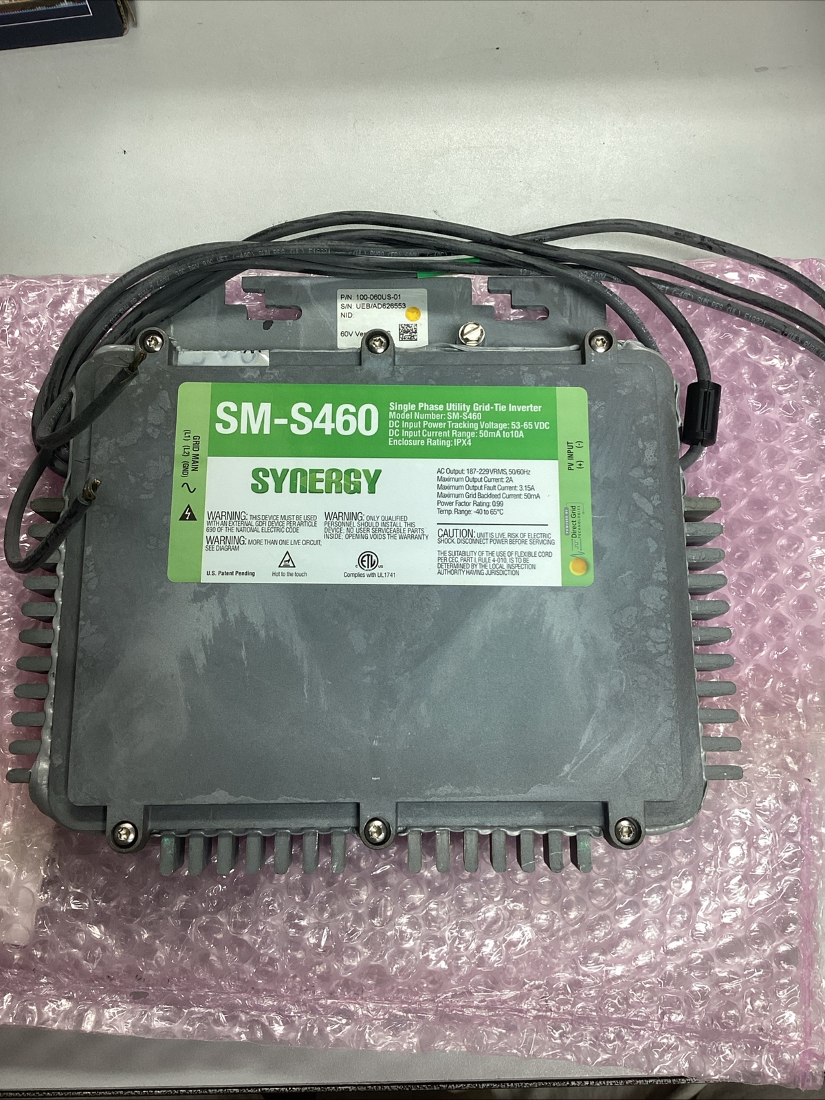 SM-S460 Synergy Grid Single Phase Utility Grid Tie Inverter 53-65 VDC, 50mA-10A gallery