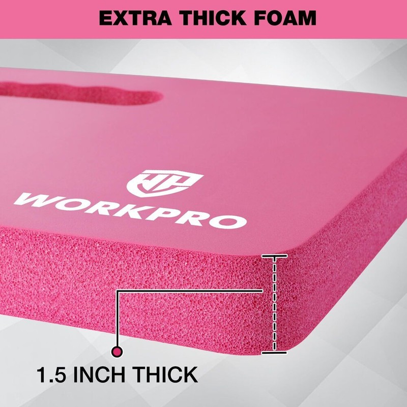 WORKPRO Extra Thick Kneeling Pad 2PC Soft Foam Cushioning Large Foam Kneeler Mat gallery