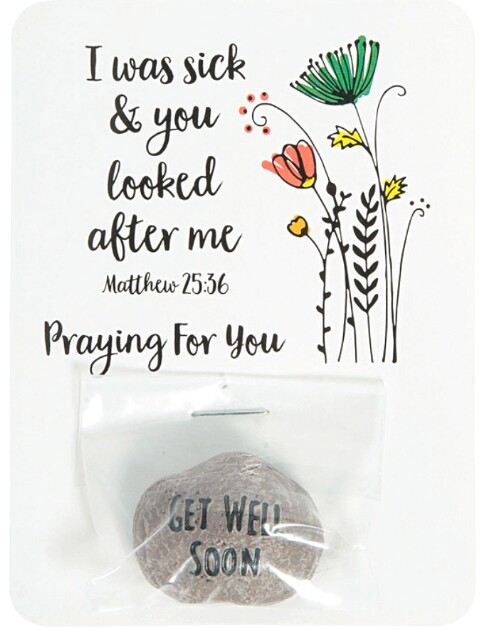 1 Get Well Soon Stone with Card (Free Shipping with 6 or more items) gallery