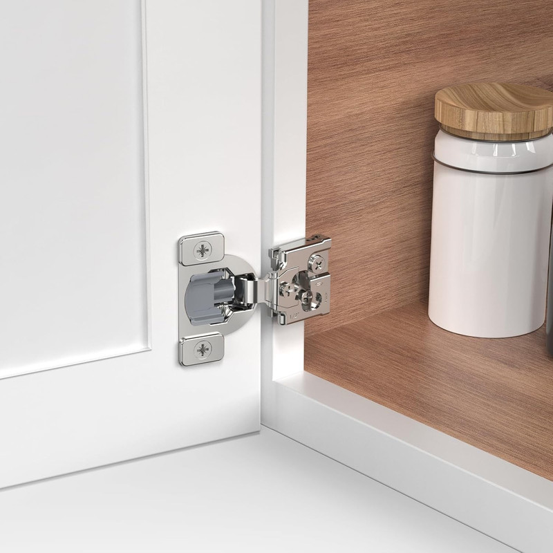 50 Pack Soft Close Concealed Hinges for Kitchen Cabinets - Satin Nickel Finish gallery