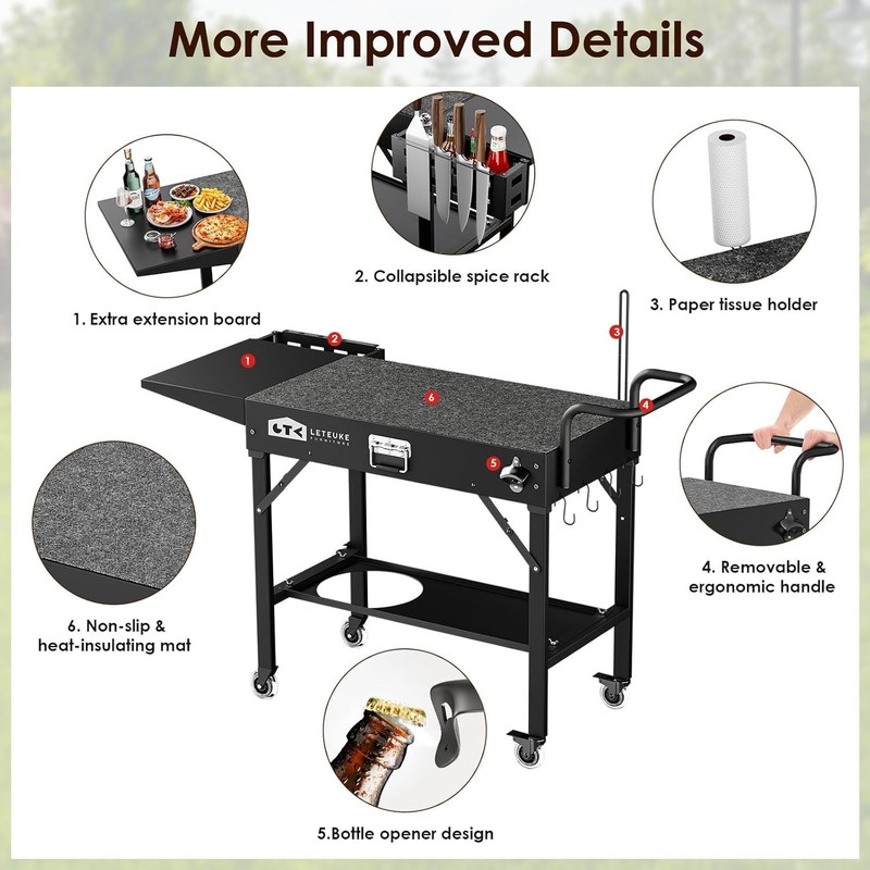 Portable Grill Table for Blackstone Griddle, 450lb Capacity gallery