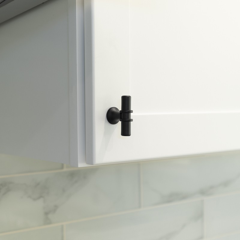 Black Modern Cabinet Handles T Bar Pulls Kitchen Drawer Hardware Stainless Steel gallery