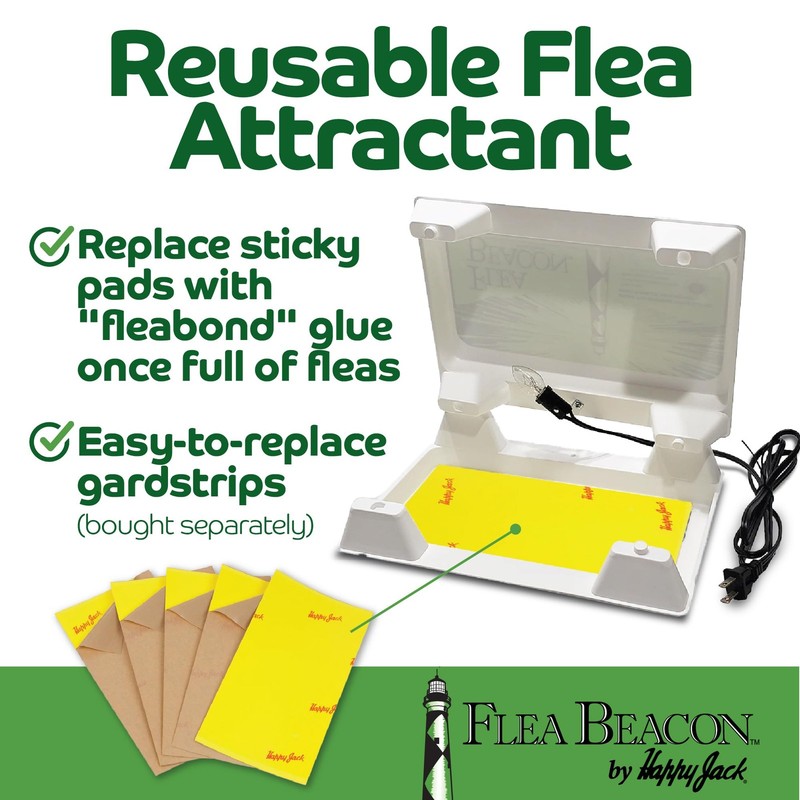 Happy Jack Flea Beacon Kill Fleas in House, Attracts, Traps 1 Pack, White gallery