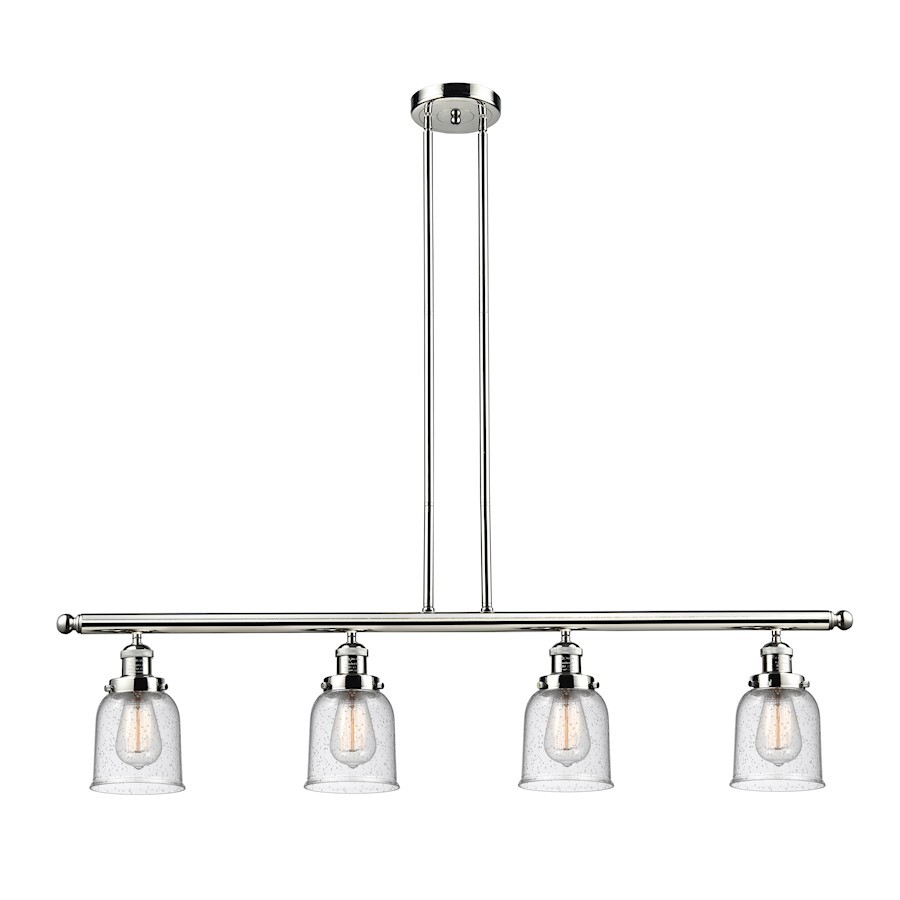 Innovations 4 Light Small Bell Island Light in Polished Nickel - 214-PN-G54 gallery