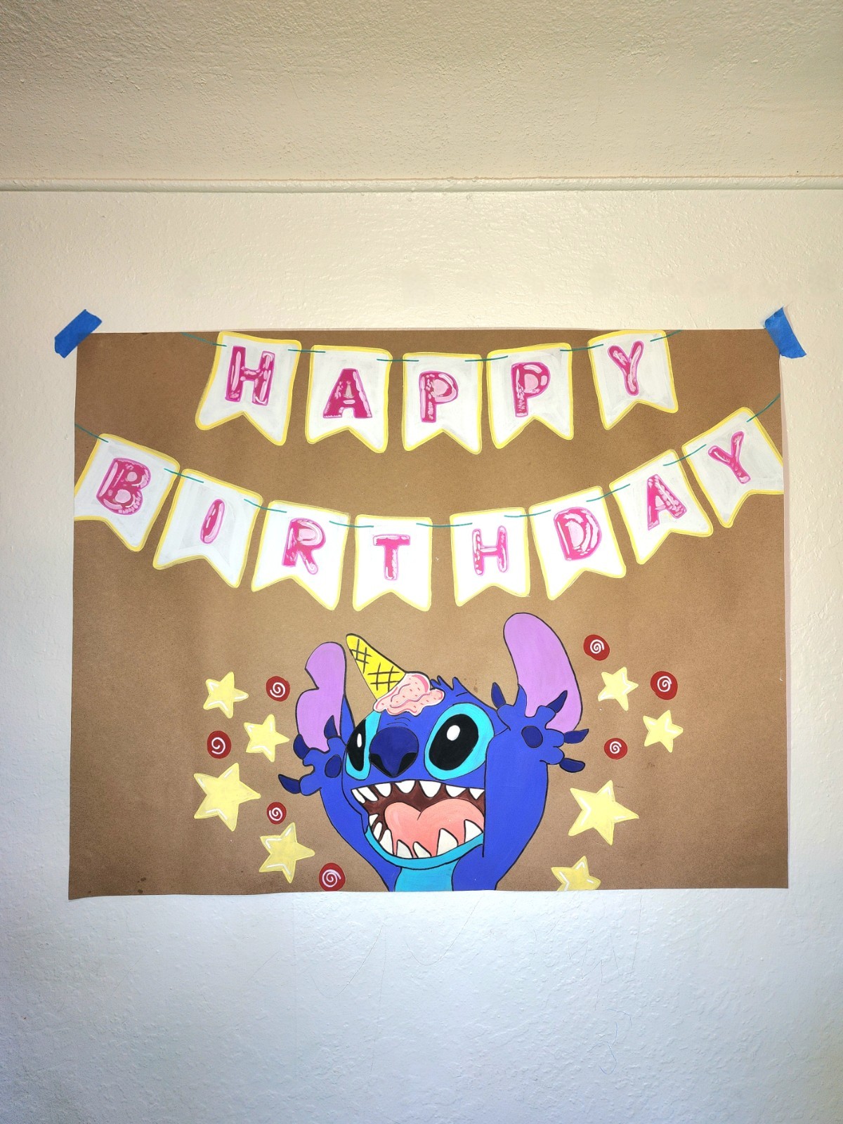 Cartoon & TV Characters Birthday Party Backdrop with PAW Patrol, Stitch, Bluey gallery