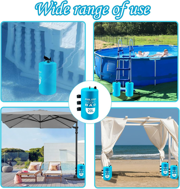 2PCS 50Lb Pool Ladder Weights Waterproof Heavy Duty Sand Bags gallery