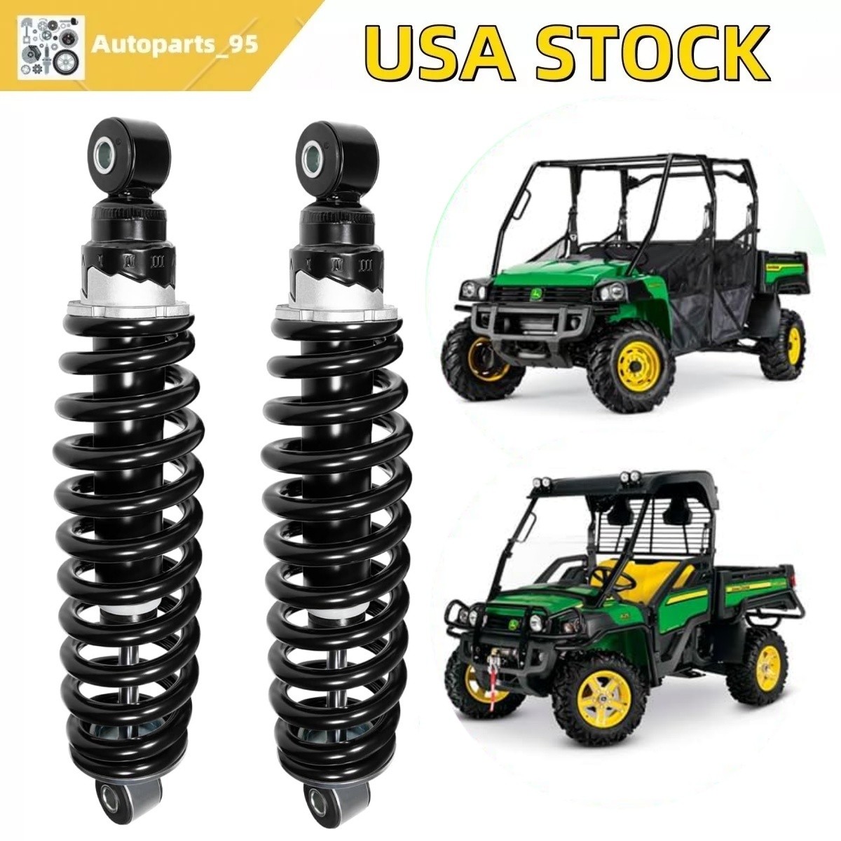 2pcs Front Coil-over Shock Absorbers For John Deere XUV625i,Replaces OEM AM14242 gallery